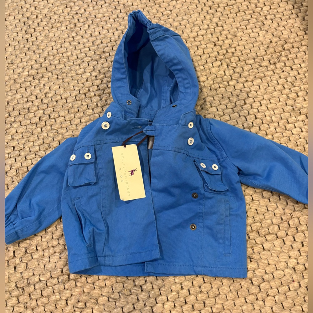 Stella McCartney Kids Blue Hooded Jacket